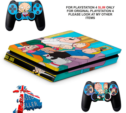 FAMILY GUY PS4 SLIM *TEXTURED VINYL ! *PROTECTIVE SKINS DECALS WRAP