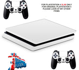 WHITE PS4 SLIM *TEXTURED VINYL ! *PROTECTIVE SKINS DECALS WRAP
