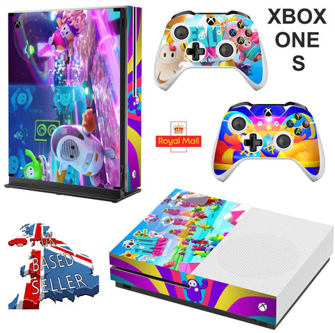 FALL GUYS XBOX ONE S (SLIM) *TEXTURED VINYL ! * PROTECTIVE SKIN DECAL WRAP