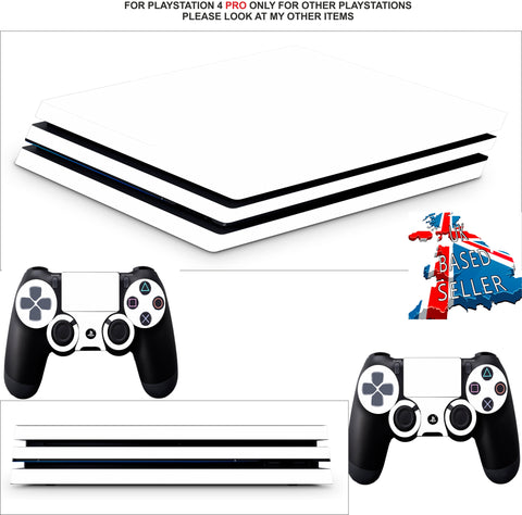 WHITE EDITION PS4 PRO SKINS DECALS (PS4 PRO VERSION) TEXTURED VINYL