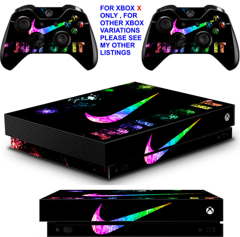 NIKE TICK BRIGHT XBOX ONE X *TEXTURED VINYL ! * PROTECTIVE SKINS DECALS STICKERS