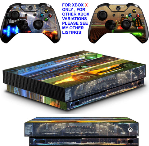 ROCKET LEAGUE XBOX ONE X *TEXTURED VINYL ! * PROTECTIVE SKINS DECALS STICKERS