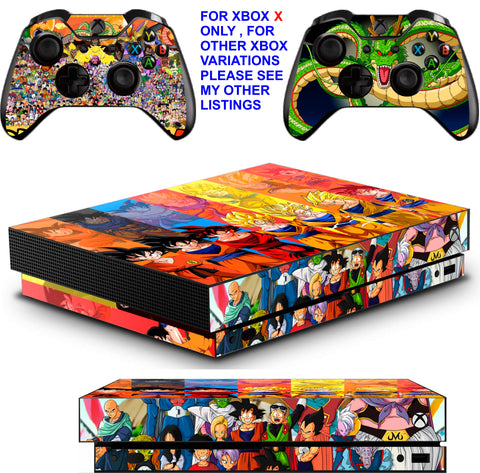 DRAGON BALL Z XBOX ONE X *TEXTURED VINYL ! * PROTECTIVE SKINS DECALS STICKERS