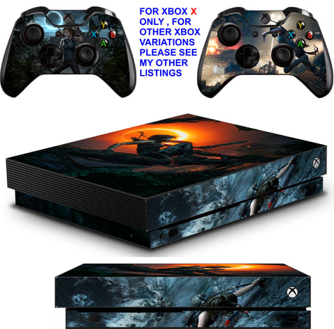 SHADOW OF THE TOMB RAIDER XBOX ONE X *TEXTURED VINYL ! * PROTECTIVE SKINS DECALS STICKERS
