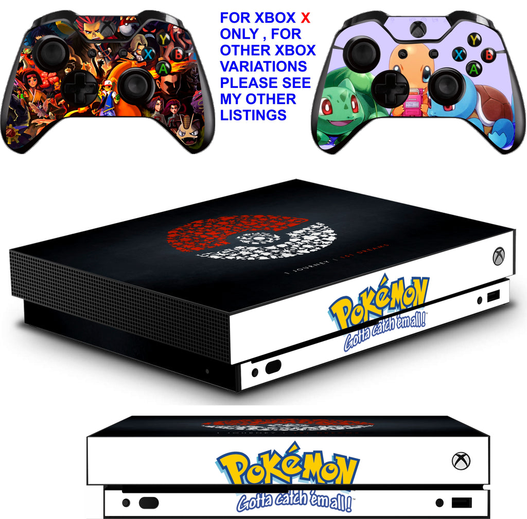 POKEMON XBOX ONE X *TEXTURED VINYL ! * PROTECTIVE SKINS DECALS STICKER –  NPRINTZ