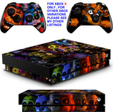 FIVE NIGHTS AT FREDDY'S 5 XBOX ONE X *TEXTURED VINYL ! * PROTECTIVE SKINS DECALS STICKERS