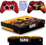 RED DEAD REDEMPTION XBOX ONE X *TEXTURED VINYL ! * PROTECTIVE SKINS DECALS STICKERS