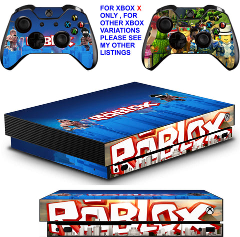 ROBLOX XBOX ONE X *TEXTURED VINYL ! * PROTECTIVE SKINS DECALS STICKERS