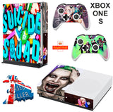 SUICIDE SQUAD XBOX ONE S (SLIM) *TEXTURED VINYL ! * PROTECTIVE SKIN DECAL WRAP