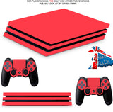 RED CARBON EFFECT PS4 PRO SKINS DECALS (PS4 PRO VERSION) TEXTURED VINYL