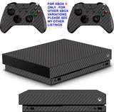 BLACK CARBON EFFECT XBOX ONE X *TEXTURED VINYL ! * PROTECTIVE SKINS DECALS STICKERS