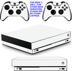 WHITE CARBON EFFECT XBOX ONE X *TEXTURED VINYL ! * PROTECTIVE SKINS DECALS STICKERS