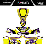 FP7 PURPLE FADE FULL KART STICKER KIT