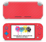 RED CARBON EFFECT NINTENDO SWITCH LITE *TEXTURED VINYL* ! SKINS DECALS WRAP