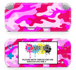 PINK CAMO NINTENDO SWITCH LITE *TEXTURED VINYL* ! SKINS DECALS WRAP