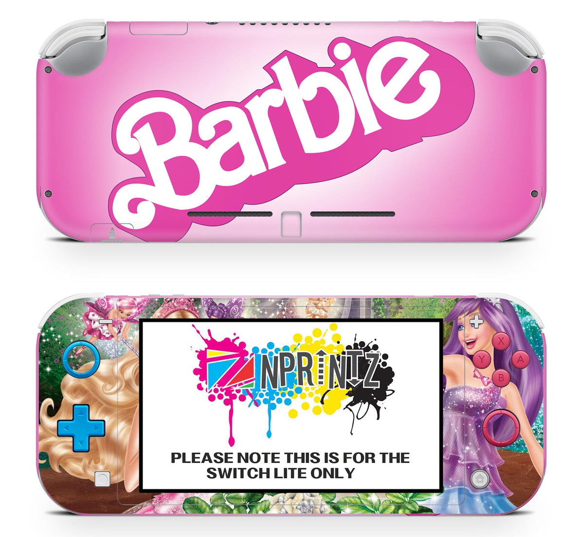 BARBIE NINTENDO SWITCH LITE *TEXTURED VINYL* ! SKINS DECALS WRAP – NPRINTZ