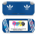 ADIDAS BLUE & WHITE NINTENDO SWITCH LITE *TEXTURED VINYL* ! SKINS DECALS WRAP