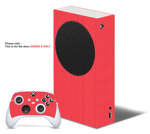 RED CARBON Xbox SERIES S *TEXTURED VINYL ! * SKINS DECALS STICKERS