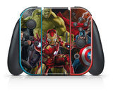 MARVEL AVENGERS NINTENDO SWITCH **TEXTURED VINYL ! *  SKINS DECALS WRAP