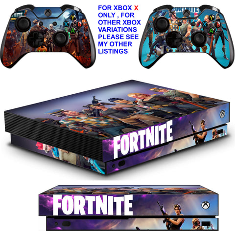 FORTNITE XBOX ONE X *TEXTURED VINYL ! * PROTECTIVE SKINS DECALS STICKERS