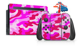 PINK CAMO NINTENDO SWITCH **TEXTURED VINYL ! *  SKINS DECALS WRAP