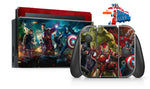 MARVEL AVENGERS NINTENDO SWITCH **TEXTURED VINYL ! *  SKINS DECALS WRAP