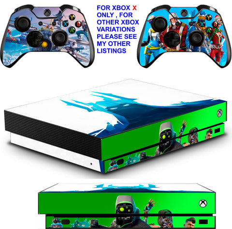 FORTNITE SEASON 7 XBOX ONE X *TEXTURED VINYL ! * PROTECTIVE SKINS DECALS STICKERS