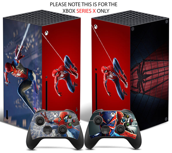 SPIDERMAN V2 Xbox SERIES X TEXTURED VINYL SKINS DECALS STICKERS W NPRINTZ