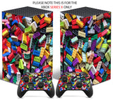 LEGO BRICKS Xbox SERIES X *TEXTURED VINYL ! * SKINS DECALS STICKERS