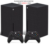 BLACK CARBON EFFECT Xbox SERIES X *TEXTURED VINYL ! * SKINS DECALS STICKERS WRAP