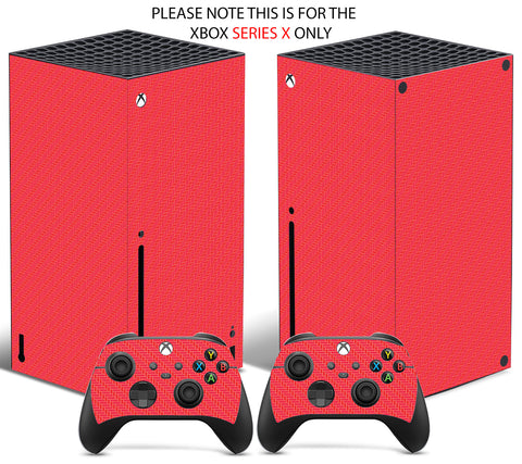RED CARBON EFFECT Xbox SERIES X *TEXTURED VINYL ! * SKINS DECALS STICKERS WRAP