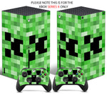 GREEN PIXELS Xbox SERIES X *TEXTURED VINYL ! * SKINS DECALS STICKERS WRAP