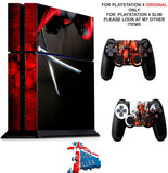 DEADPOOL 3 PS4 *TEXTURED VINYL ! * PROTECTIVE SKINS DECAL WRAP STICKERS