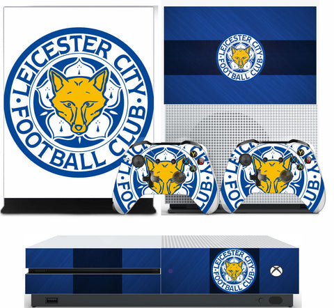LEICESTER CITY 1 XBOX ONE S (SLIM) *TEXTURED VINYL ! * PROTECTIVE SKIN DECAL WRAP