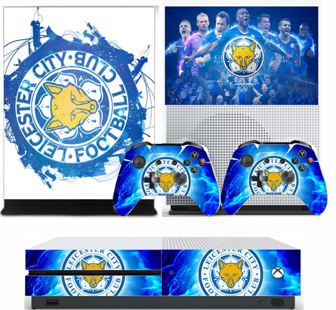LEICESTER CITY XBOX ONE S (SLIM) *TEXTURED VINYL ! * PROTECTIVE SKIN DECAL WRAP