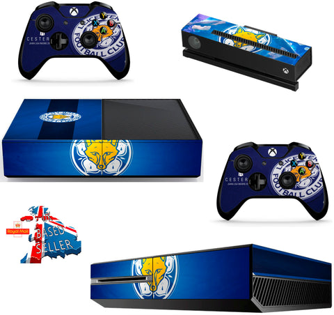 LEICESTER CITY XBOX ONE *TEXTURED VINYL ! * PROTECTIVE SKIN DECAL WRAP