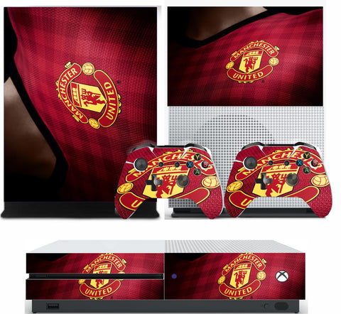 MANCHESTER UNITED XBOX ONE S (SLIM) *TEXTURED VINYL ! * PROTECTIVE SKIN DECAL WRAP
