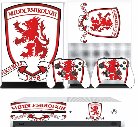 MIDDLESBROUGH 2 XBOX ONE S (SLIM) *TEXTURED VINYL ! * PROTECTIVE SKIN DECAL WRAP