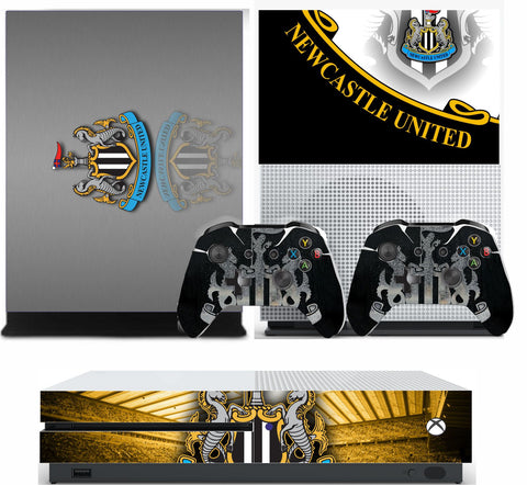 NEWCASTLE UNITED XBOX ONE S (SLIM) *TEXTURED VINYL ! * PROTECTIVE SKIN DECAL WRAP