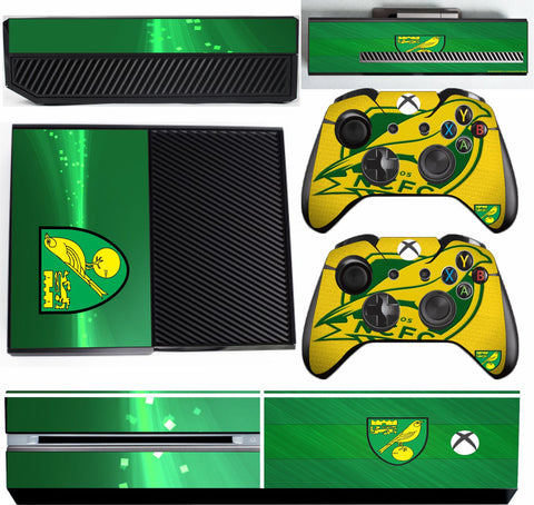 NORWICH CITY XBOX ONE*TEXTURED VINYL ! *PROTECTIVE SKIN DECAL WRAP