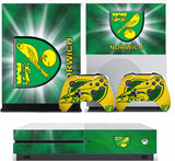 NORWICH CITY XBOX ONE S (SLIM) *TEXTURED VINYL ! * PROTECTIVE SKIN DECAL WRAP