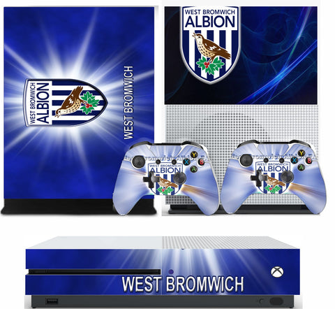 WEST BROMWICH XBOX ONE S (SLIM) *TEXTURED VINYL ! * PROTECTIVE SKIN DECAL WRAP