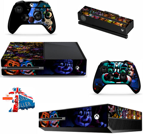 FIVE NIGHTS AT FREDDY'S XBOX ONE *TEXTURED VINYL ! *PROTECTIVE VINYL SKIN DECAL WRAP