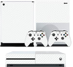 WHITE CARBON EFFECT XBOX ONE S (SLIM) *TEXTURED VINYL ! * PROTECTIVE SKIN DECAL WRAP